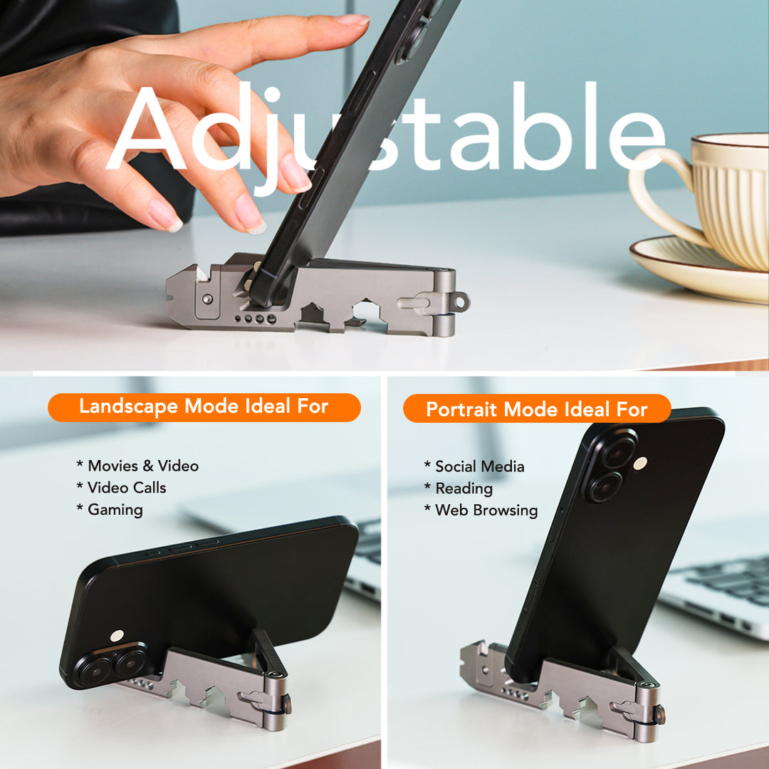 AceStand 2.0 - The Magnetic All-in-1 Titanium EDC Phone Stand