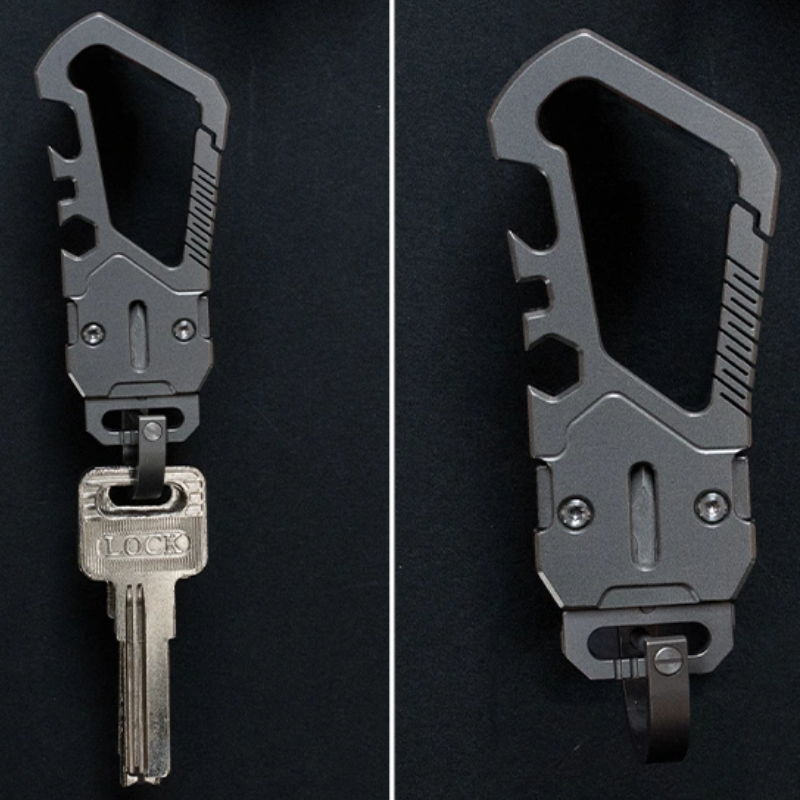 The KeySnap: Titanium EDC Multitool Keychain Carabiner