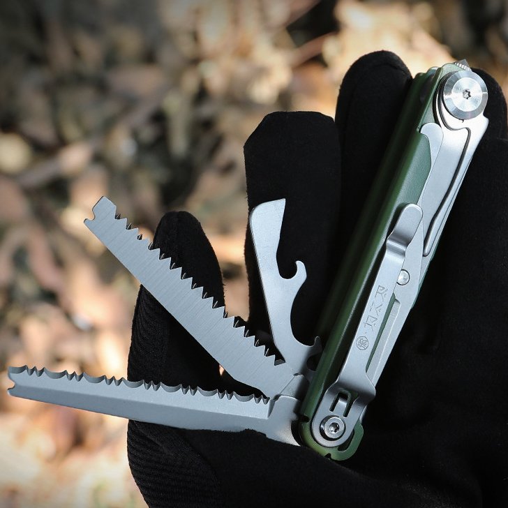 The Pioneer: D2 Steel 8-in-1 Pocket Outdoor Multi-Tool EDC Gear