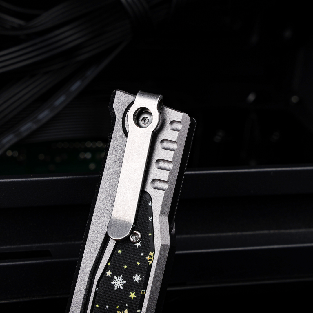 Christmas Limited Snowflake:The ThronRazor Gravity Knife with Selectable Blade Types&Color
