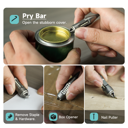 Wolf Fang 2.0- Titanium Keychain Lantern & Pen & Screwdriver