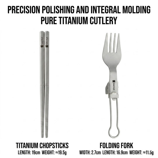 Apex Titanium Folding Cutlery Set | Anti-Corrosion & Ultralight