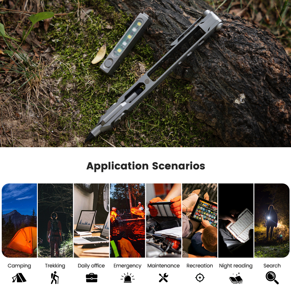 SwitchX - The Transformable Modular Titanium Flashlight Pen