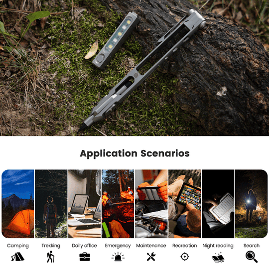 SwitchX - The Transformable Modular Titanium Flashlight Pen