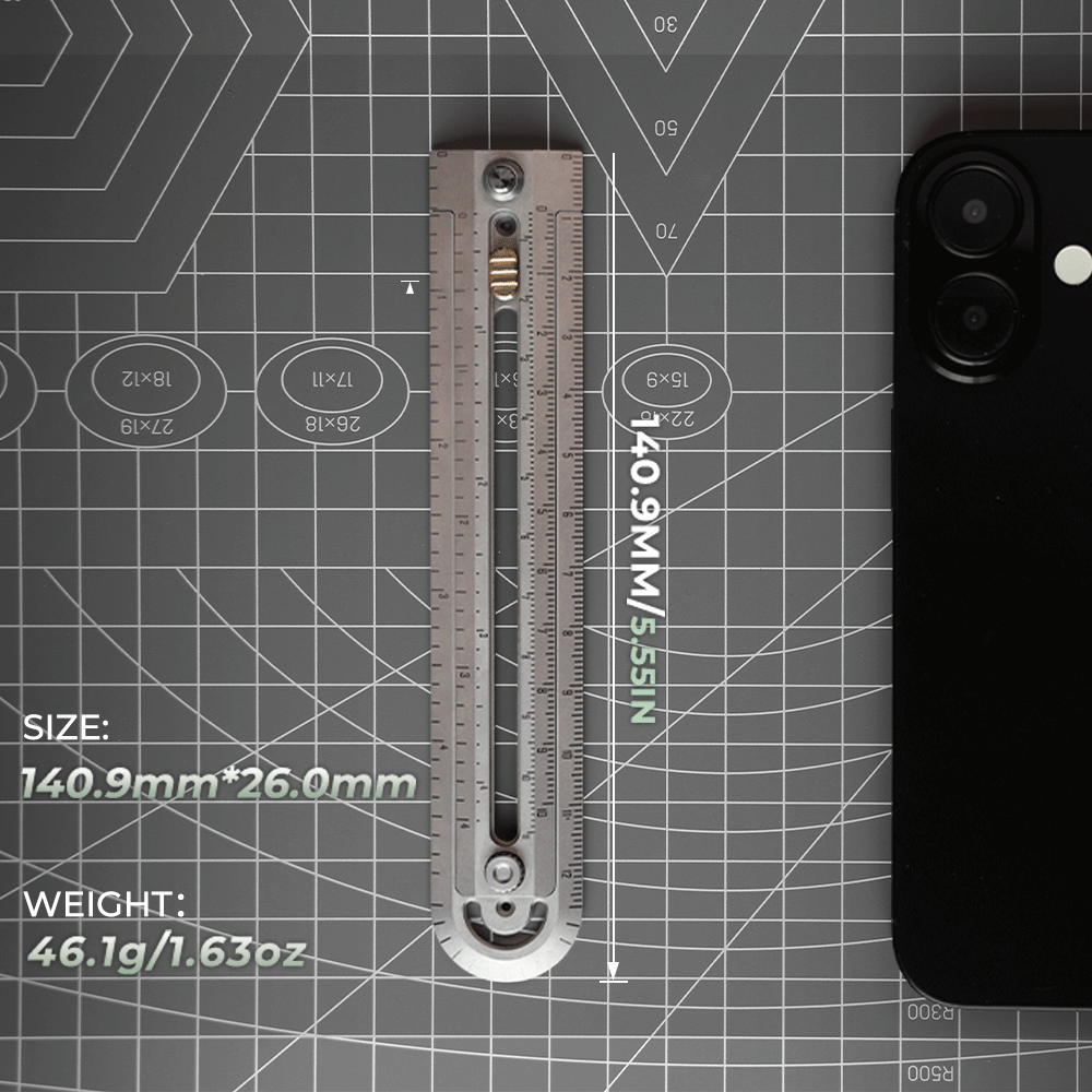 AllPro Ruler G2|Titanium EDC Measuring Tool That Does It All