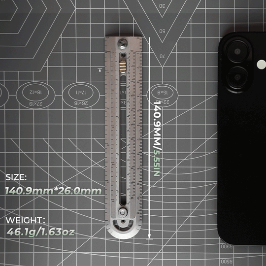 AllPro Ruler G2|Titanium EDC Measuring Tool That Does It All