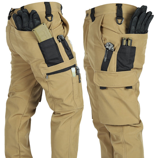 Frontier - Softshell Cargo Pants for Men Waterproof, Windproof, Multi-Pocket Outdoor Hiking & Tactical Pants