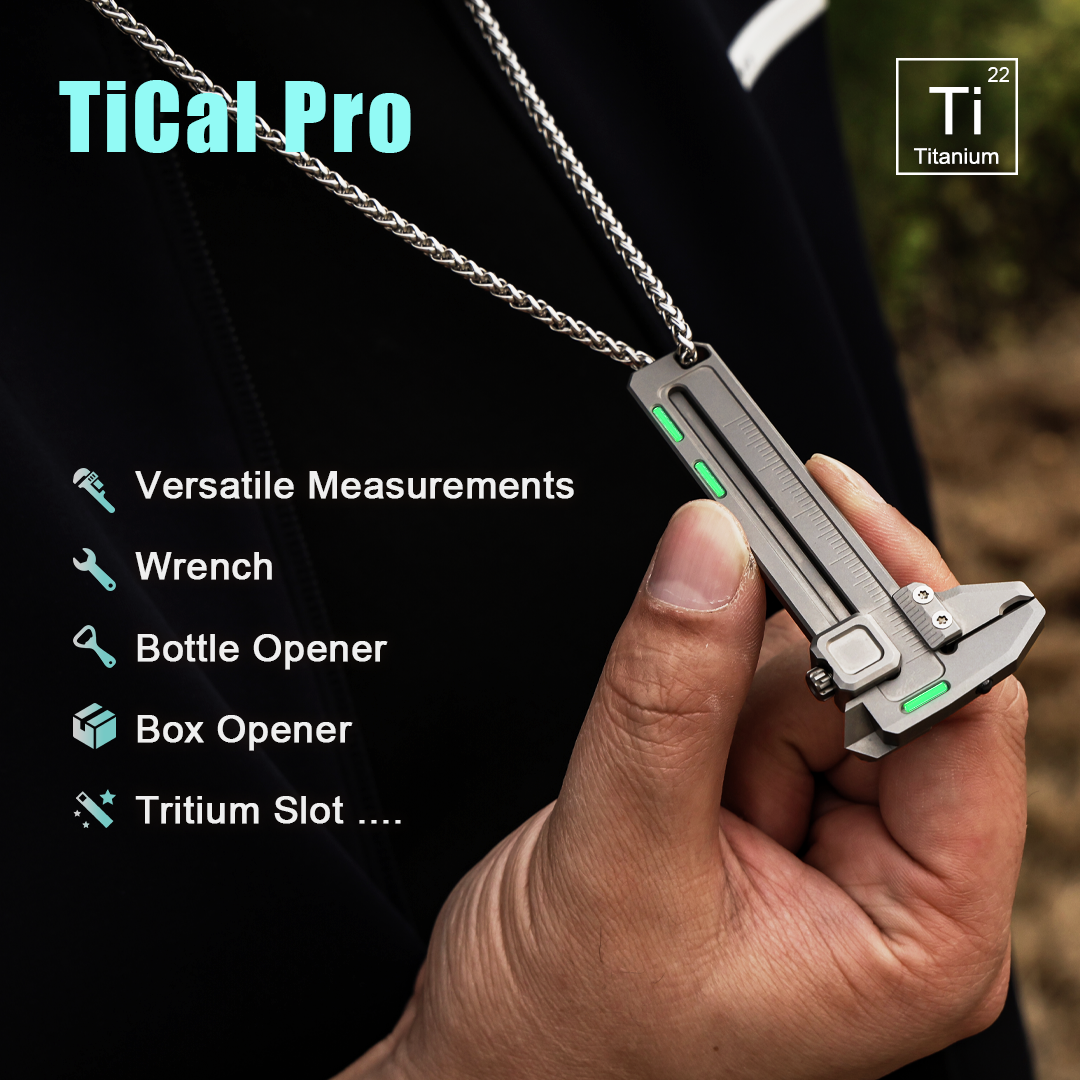 TiCal Pro - small yet mighty Titanium Mini Caliper.