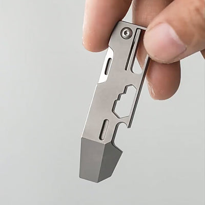 The Baton: 9-in-1 Titanium EDC Pocket Tool Keychain Folding Knife