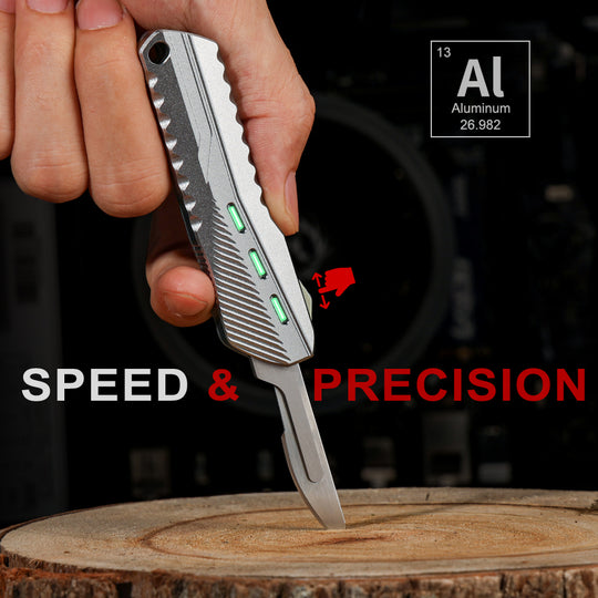 SwiftMamba | Quick-Deploy EDC Utility Knife – CNC Machined Scalpel Folder