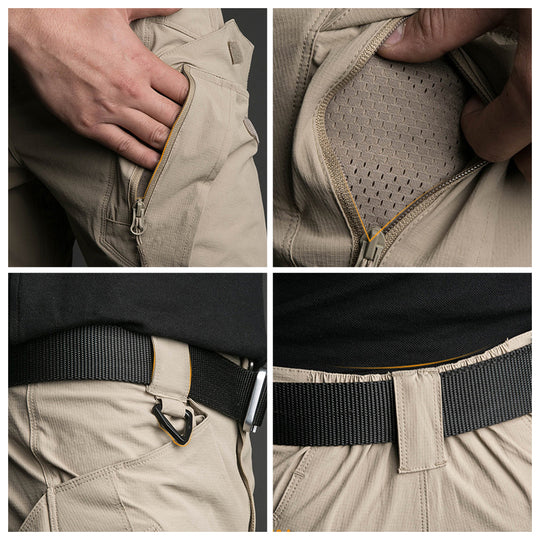 ChillDry – Lightweight Quick-Dry Cargo Pants In Khaki For Summer Comfort & Daily Commute