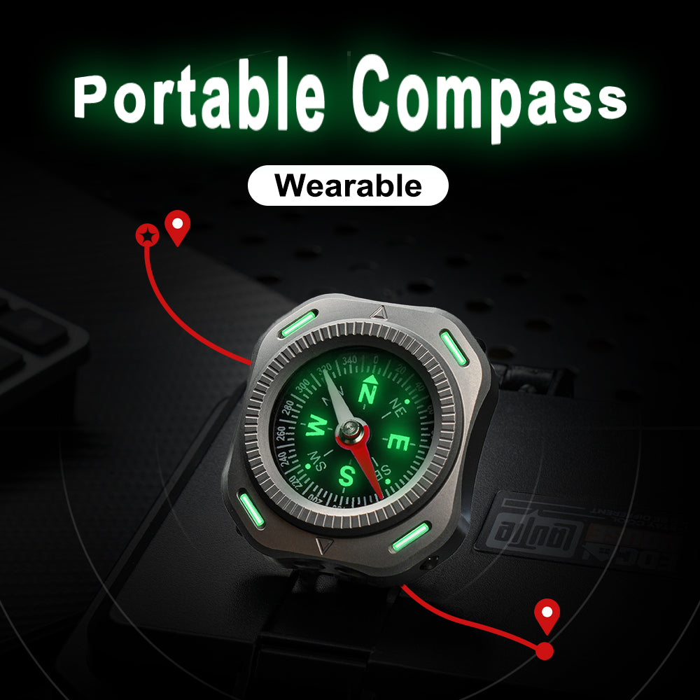CompaX — A Titanium Compass with Multiple Carry Options