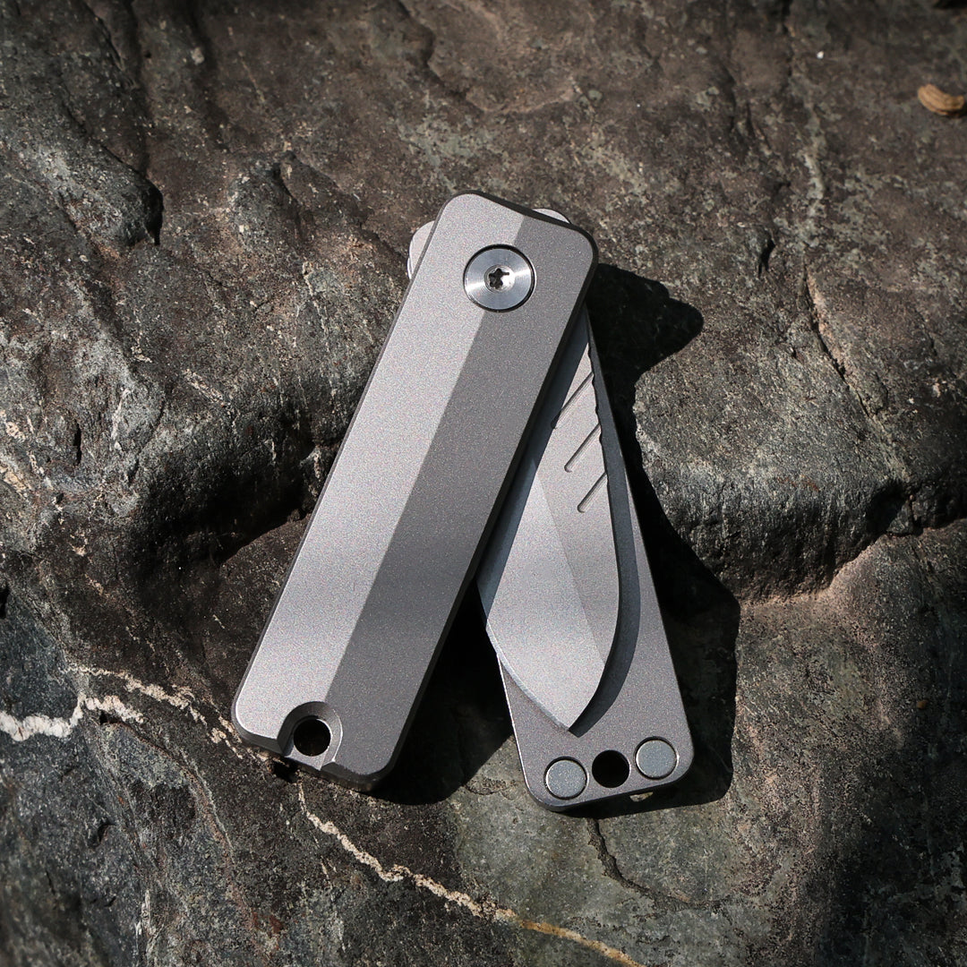 TiSpin Blade — Titanium Magnetic Fidget Utility Knife