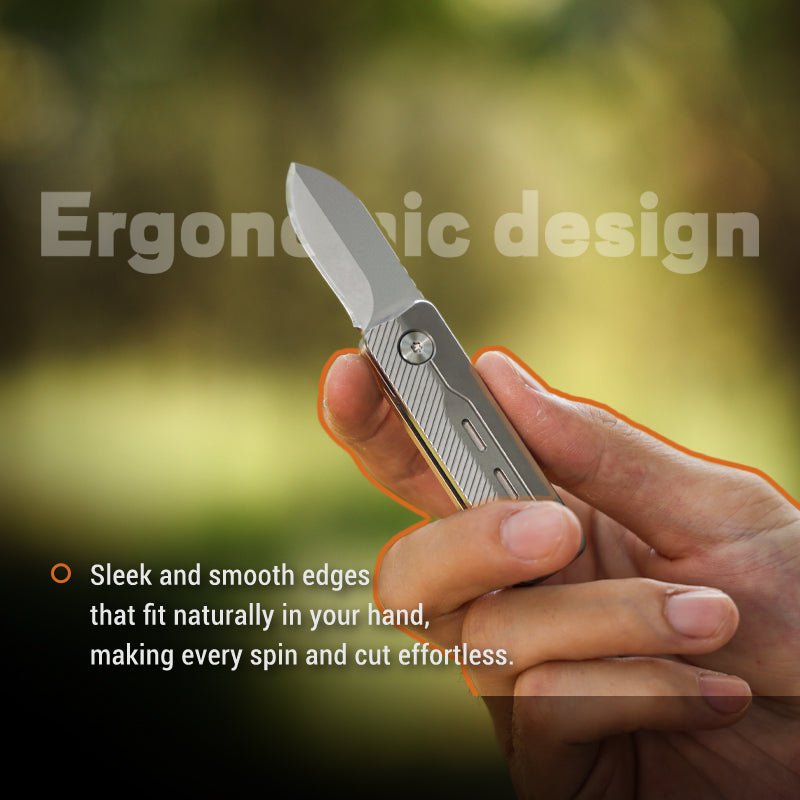 TiNova: Magnetic Titanium Mini EDC Knife & Fidget Tool