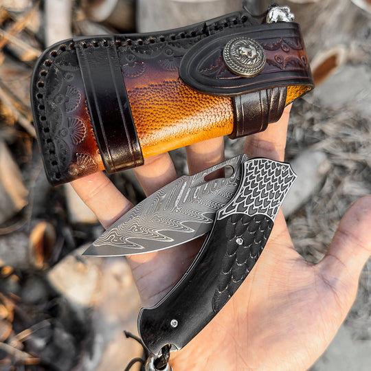 SaharaRaptor – Japanese Damascus Steel Knife