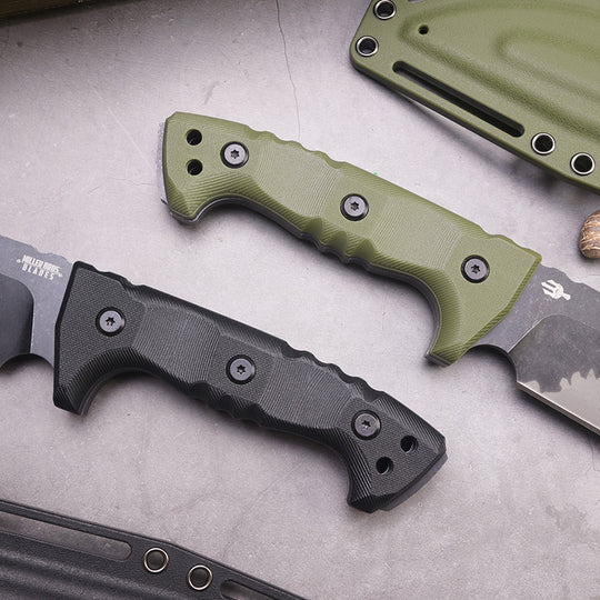 DC53 Fixed Blade Tactical Knife - 6mm Thick Full Tang with Kydex Sheath