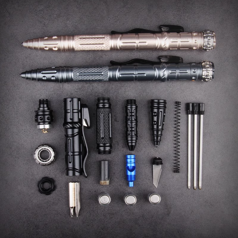 SpinStrike : 9 in 1 Multifunctional Heavy-Duty Ballpoint Pen