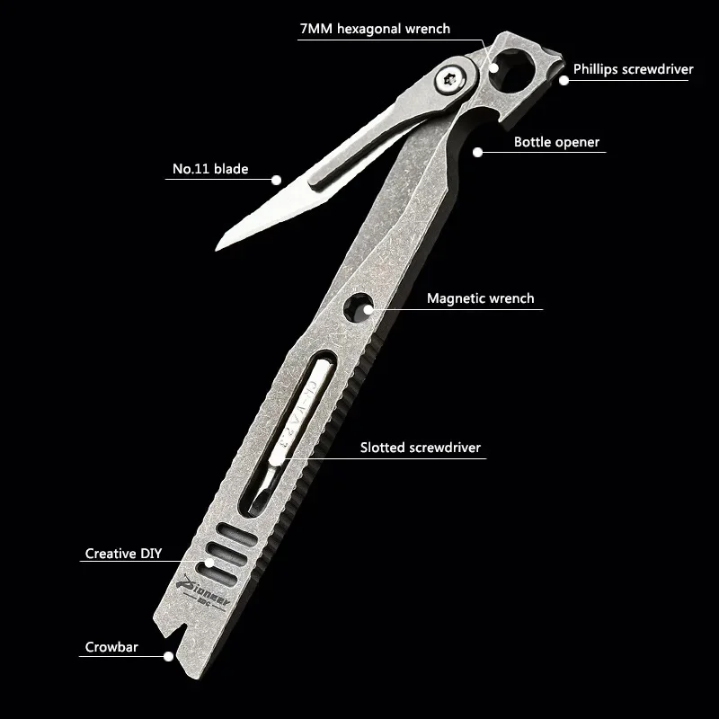 IronClad :  9 in 1 Titanium Multitool Pocket EDC Pry Bar