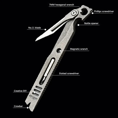 IronClad :  9 in 1 Titanium Multitool Pocket EDC Pry Bar