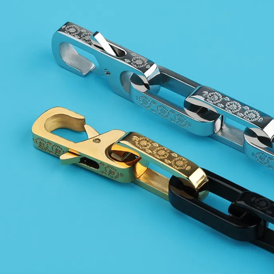 FloraLink Chains - Unisex Modern Titan Link Bracelet