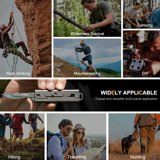 TiRoto: Ti EDC Utility Knife with Snap-Flick Action for daily use. 