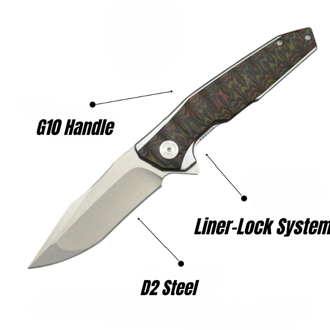 Python Army Knife Python D2 Heavy-Duty Folding Knife β G10 Tactical Survival Blade β Edctitan