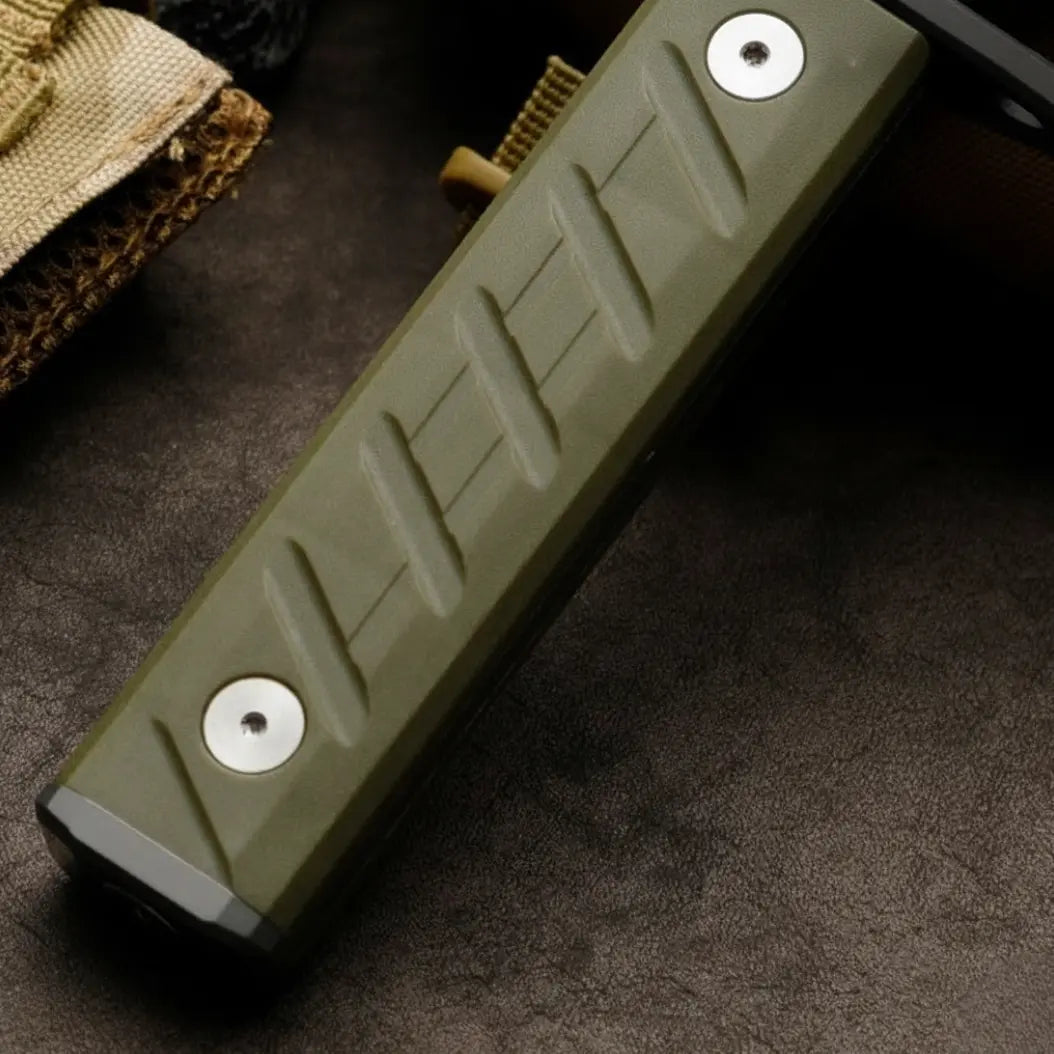 Grey Wolf Survival Knife - High Carbon Steel, Grey Titanium Coated, Ergonomic Grip for Hunting & Camping