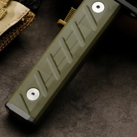 Grey Wolf Survival Knife - High Carbon Steel, Grey Titanium Coated, Ergonomic Grip for Hunting & Camping