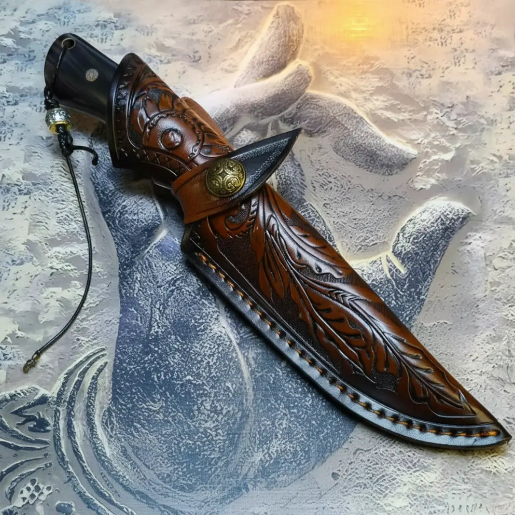 Evening Breeze - DC53 Tactical Straight Knife With Ergonomic Ebony Handle