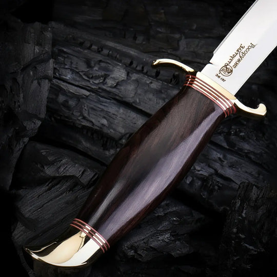 Legacy Blade: 9CR18MOV Artisan EDC Knife with Brass & Ebony Accents