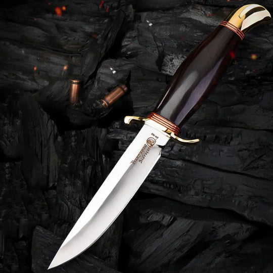 Legacy Blade: 9CR18MOV Artisan EDC Knife with Brass & Ebony Accents