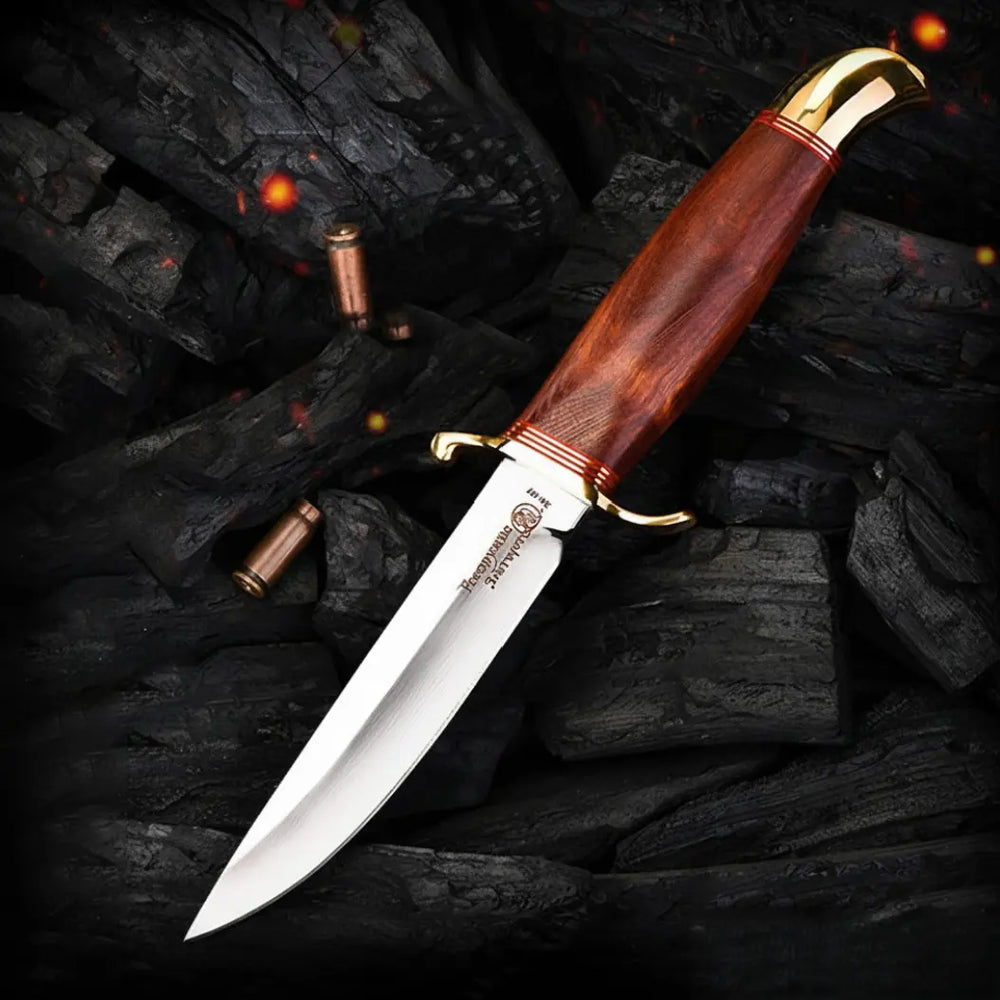 Legacy Blade: 9CR18MOV Artisan EDC Knife with Brass & Ebony Accents