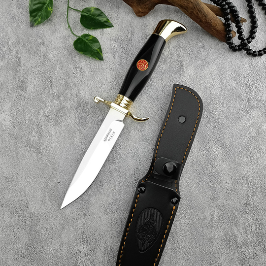 Legacy Blade: 9CR18MOV Artisan EDC Knife with Brass & Ebony Accents