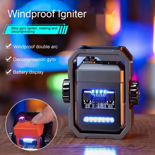 IgniteGyro：USB Rechargeable Double Arc Lighter
