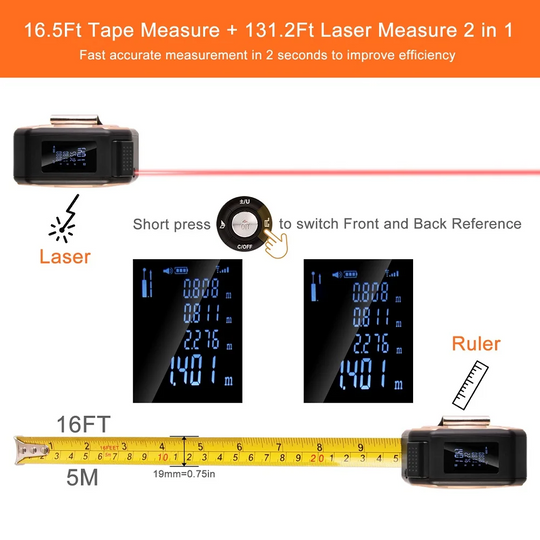 DistoRay：2 in 1 Digital Laser Tape Measure
