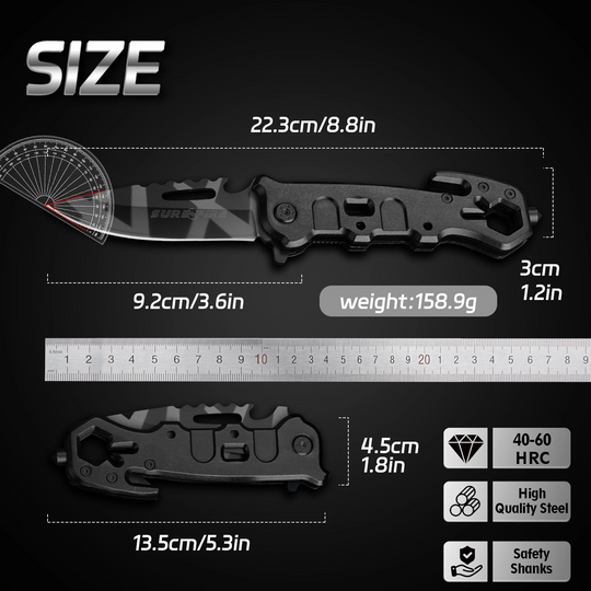 Apex Shatter:  Stainless Steel Emergency Rescue Knife