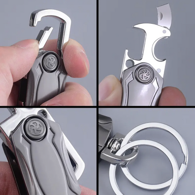 UniKey EDC Car Keychain – Multi-Tool Box Cutter & Fidget Spinner, Custom Engraving Option