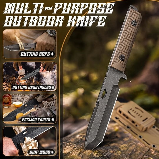 The Vanguard : Outdoor Fixed Blade Knife Straight Knife