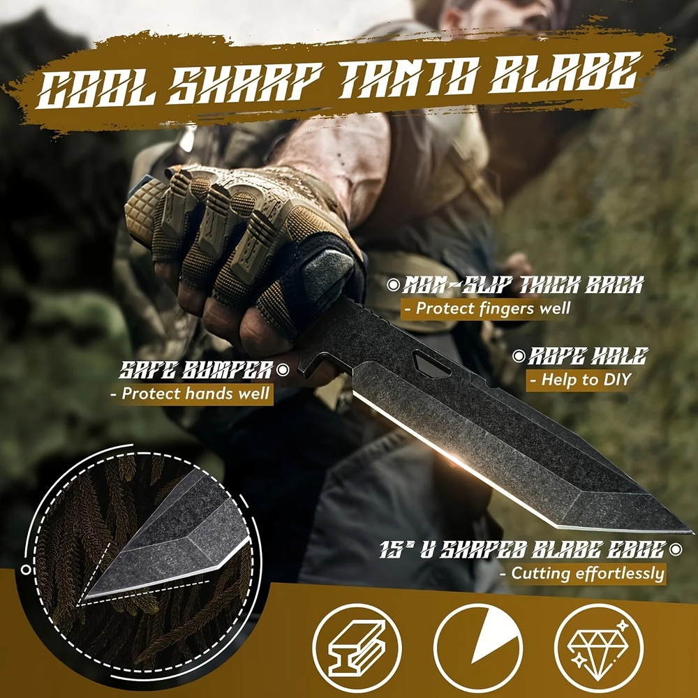 The Vanguard : Outdoor Fixed Blade Knife Straight Knife