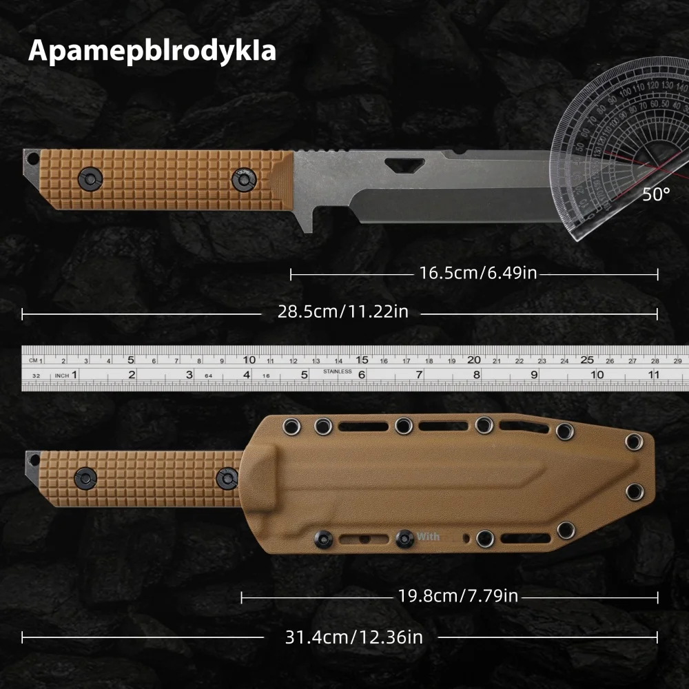 The Vanguard : Outdoor Fixed Blade Knife Straight Knife