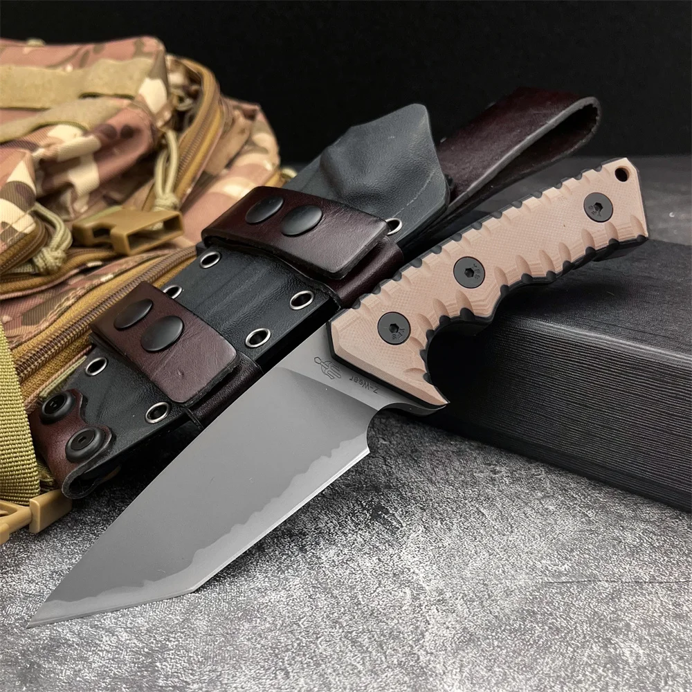 Bison M27, a heavy-duty tactical camping knife designed for hunting, camping, and survival tasks