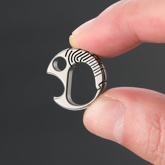 ADD-ONS: Mini titanium alloy car key clip backpack quick-release