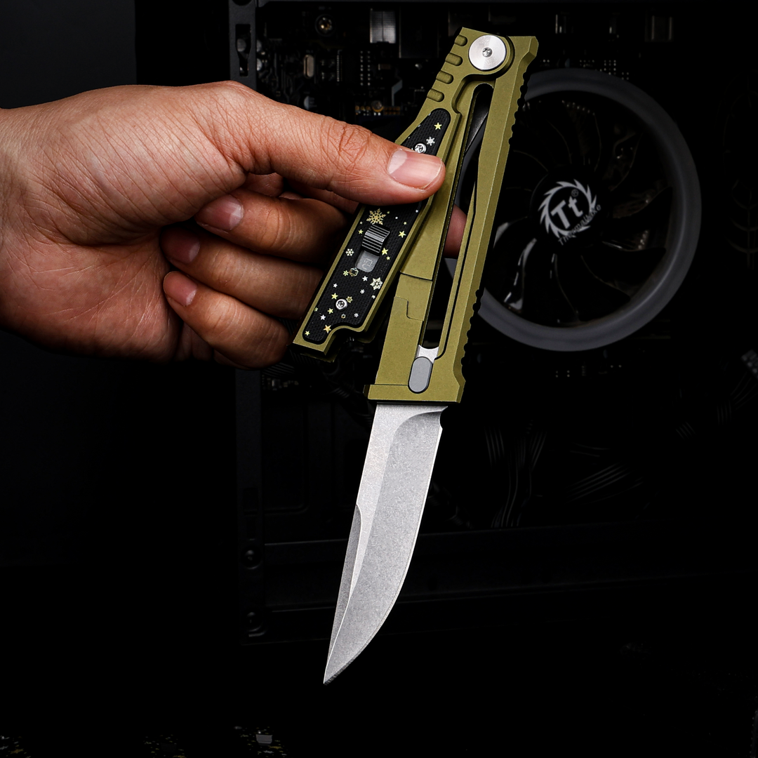 Christmas Limited Snowflake:The ThronRazor Gravity Knife with Selectable Blade Types&Color