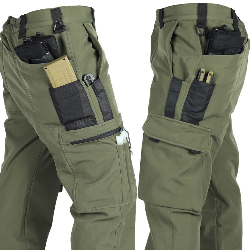 Frontier - Softshell Cargo Pants for Men Waterproof, Windproof, Multi-Pocket Outdoor Hiking & Tactical Pants