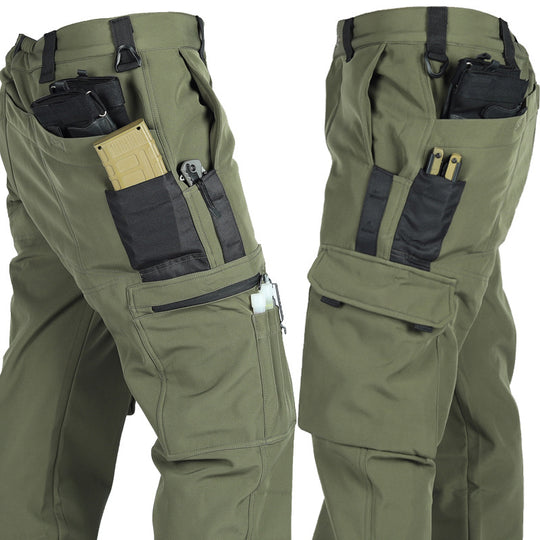 Frontier - Softshell Cargo Pants for Men Waterproof, Windproof, Multi-Pocket Outdoor Hiking & Tactical Pants