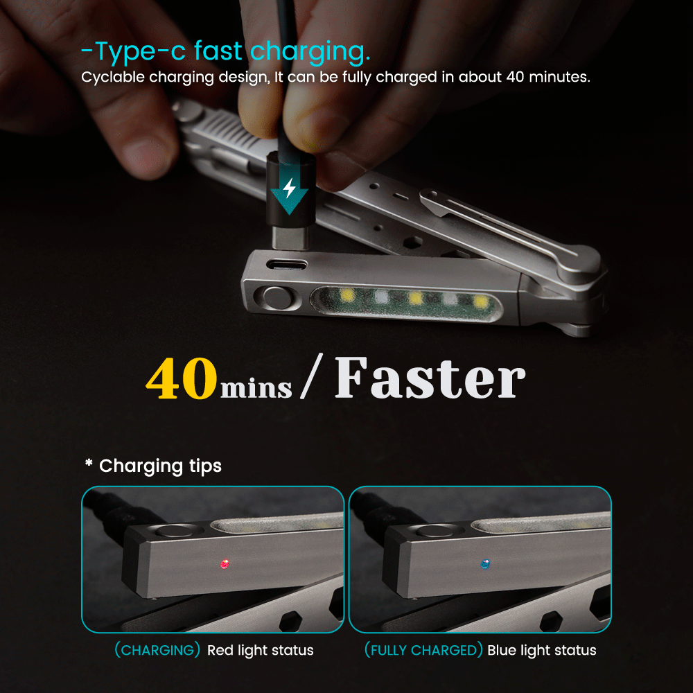 SwitchX - The Transformable Modular Titanium Flashlight Pen