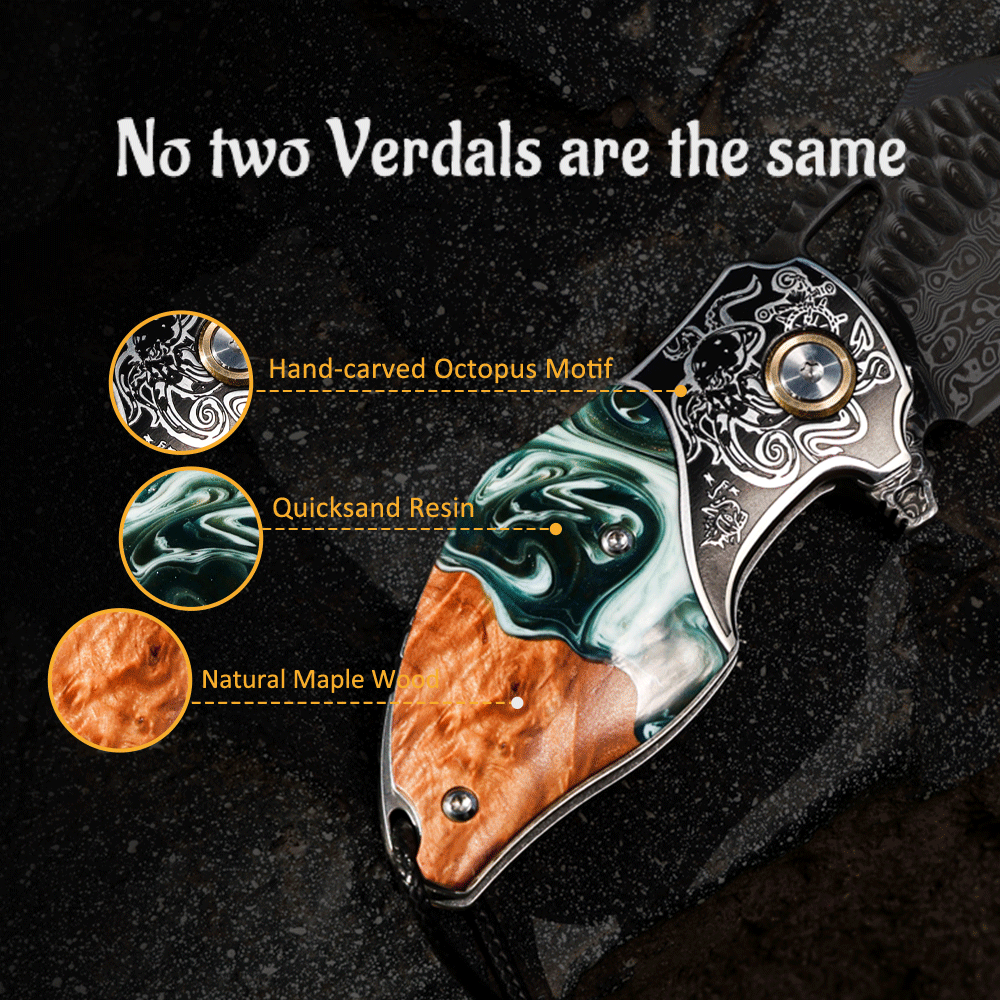 Verdal - The Pocket-Sized Handmade Damascus EDC Folding Knife
