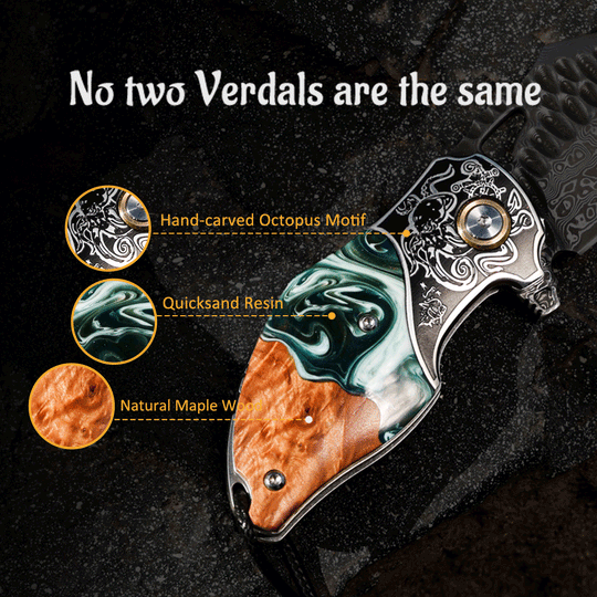 Verdal - The Pocket-Sized Handmade Damascus EDC Folding Knife