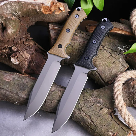 Apex Survivalist: Heavy-Duty Fixed Blade Tactical Knife with Multi-Mount Sheath