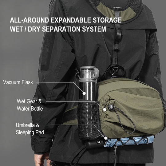 VersaPak – 3-In-1 Lightweight Convertible Backpack For Hiking, Cycling & Travel